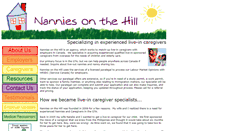 Desktop Screenshot of nanniesonthehill.com