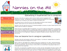 Tablet Screenshot of nanniesonthehill.com